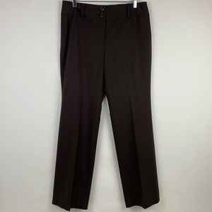 NWT Ann Taylor Margo Brown Casual Dress Trouser Pants Size 12